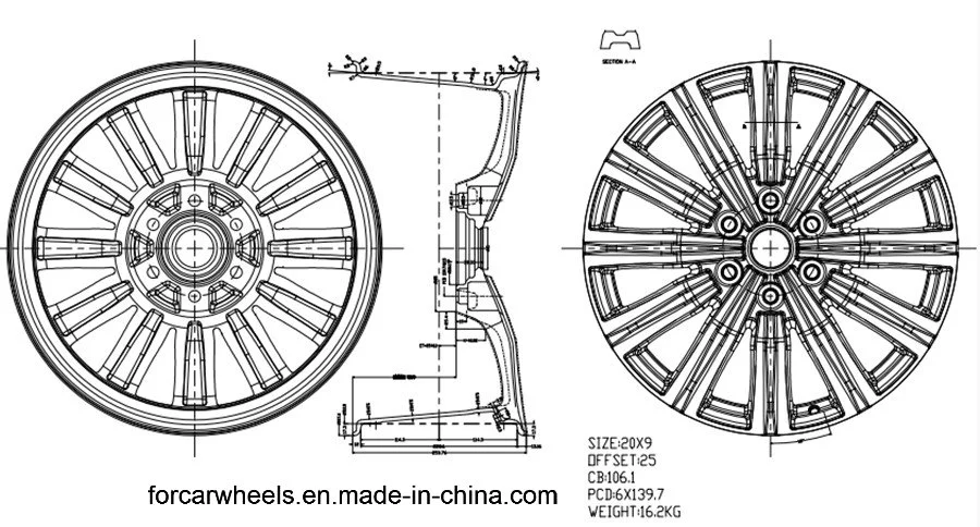 Replica Original Alloy Wheel Rims Passenger Car Wheels for Porsche Car