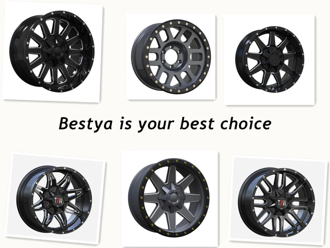 Black Rhino/Alloy Wheels Rims 4X4 Offroad Beadlock Replica Car Aftermarket Alloy Wheels for Toyota/Landrover/Nissan/Jeep